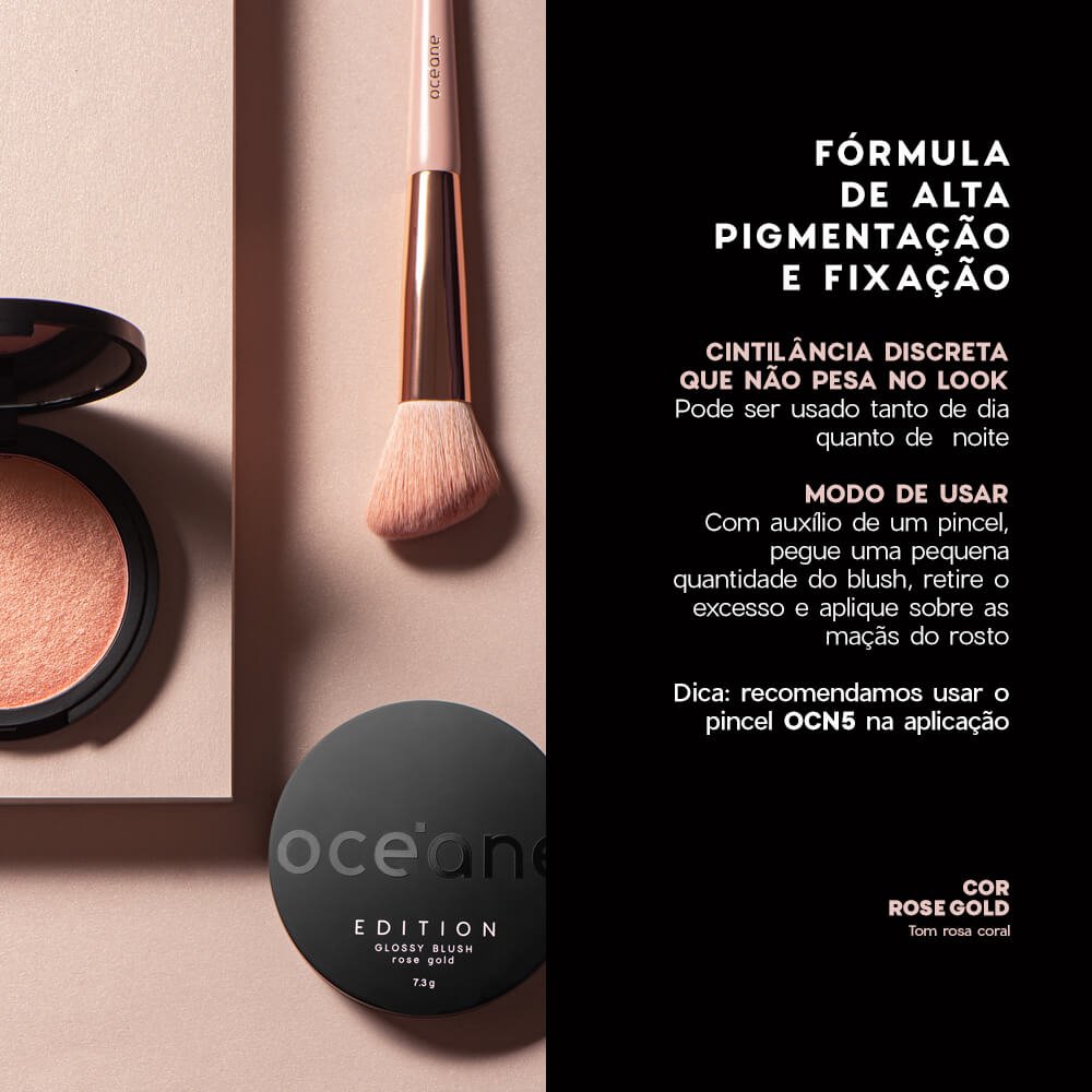 Kit Blush em Bastão Rosa + Blush Cintilante Océane Edition (2 Produtos) ÚNICO 9