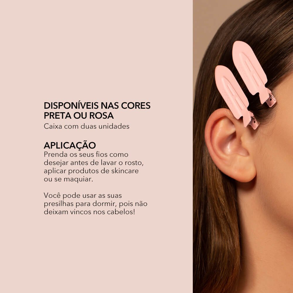 Kit Presilha de Cabelo Preta e Rosa Océane Edition (2 Produtos) ÚNICO 8