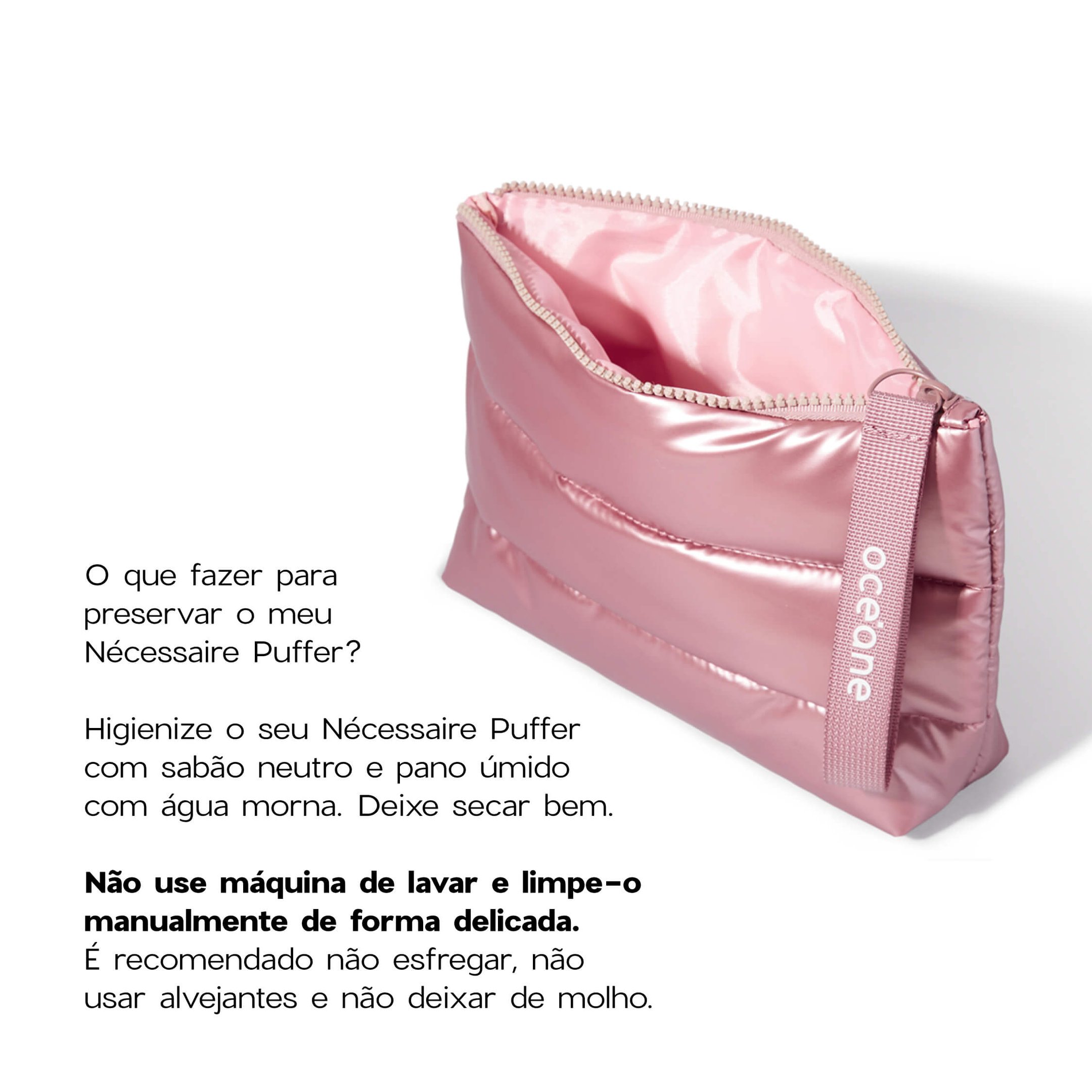 Kit Nécessaire Rosa Daily Makeup + Nécessaire Puffer (2 Produtos) ÚNICO 9