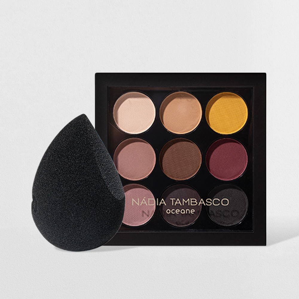Kit Paleta de Sombras To Go Matte + Esponja Flat Drop Océane Edition (2 Produtos) Multicores 1