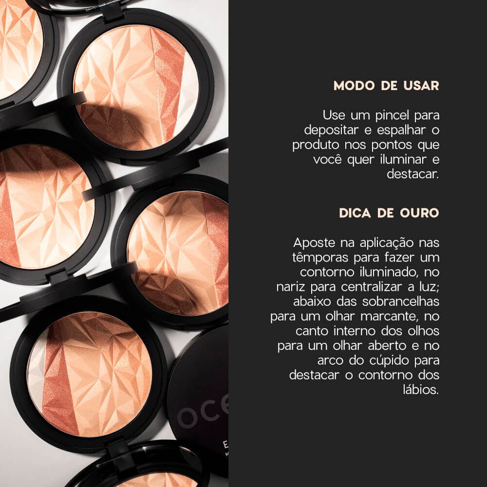 Iluminador Facial - Multicolor Powder Highlight Océane Edition 8g 8g 5