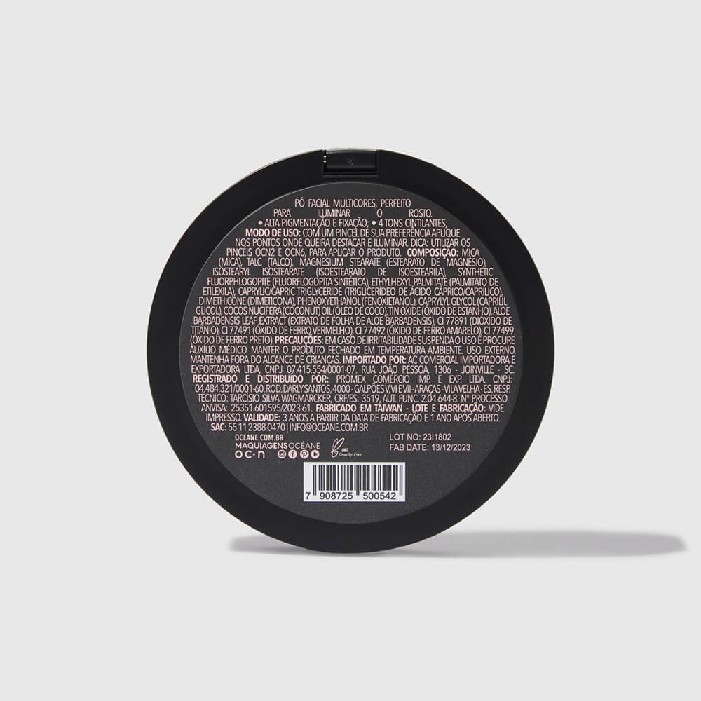 Iluminador Facial - Multicolor Powder Highlight Océane Edition 8g 8g 8