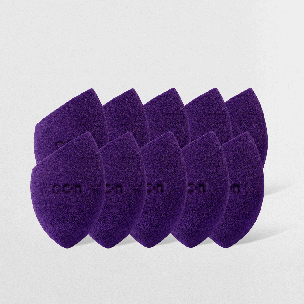 Kit Esponjas de Maquiagem - Flat Blend Roxa Océane Purple (10 Unidades)