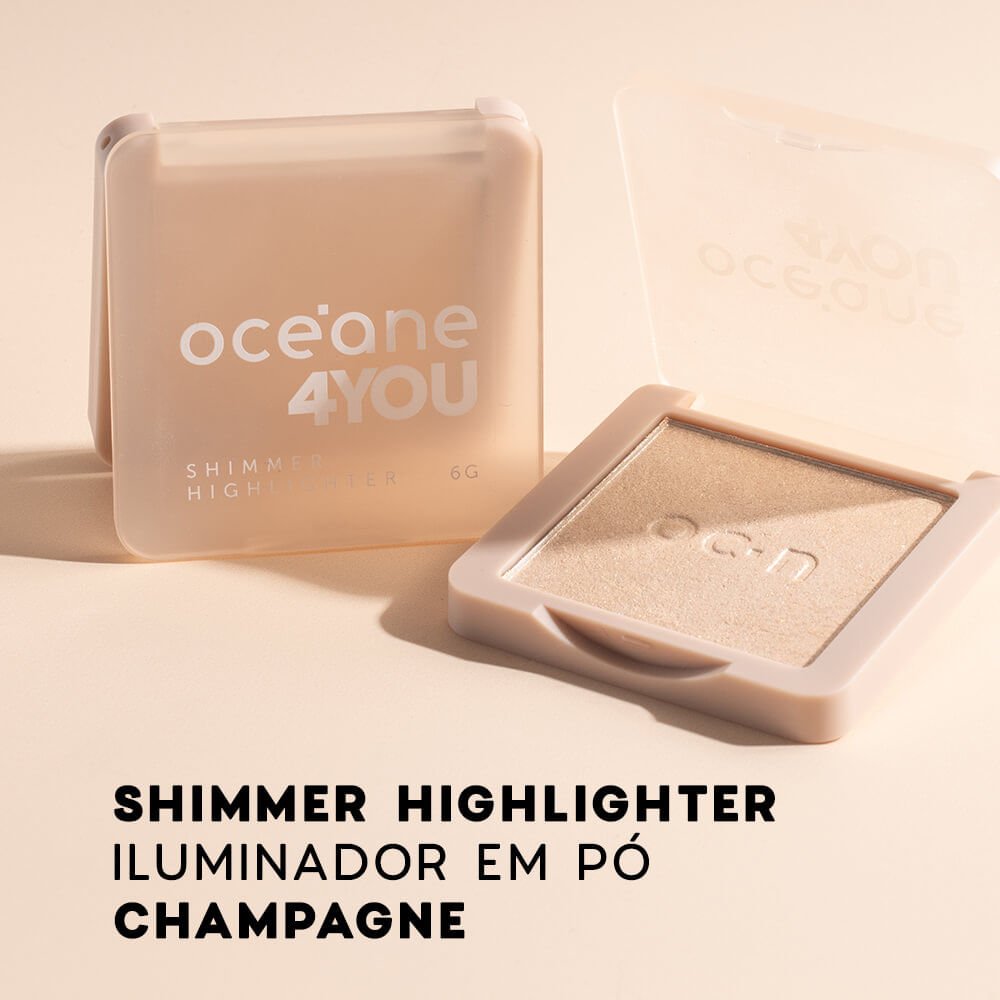 Iluminador Facial Pelorado - Shimmer Highlighter Champagne 4you 6g Champagne 2