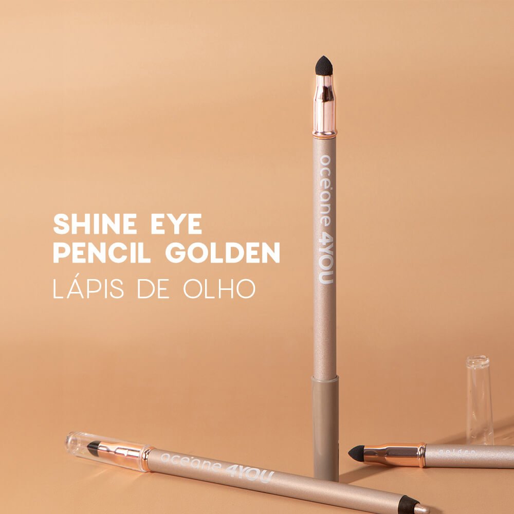 Lápis para Olhos Dourado - Shine Eye Pencil Golden Océane 4you 1,4g Golden 2