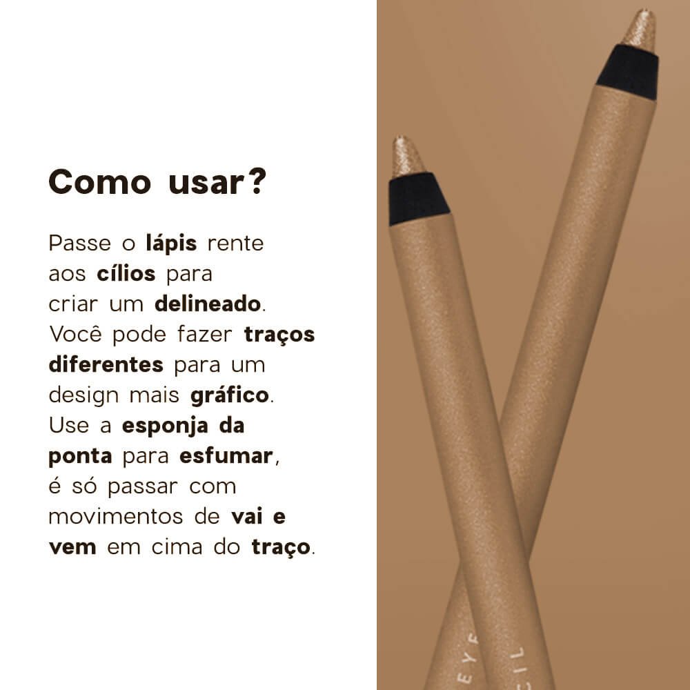 Lápis para Olhos Dourado - Shine Eye Pencil Golden Océane 4you 1,4g Golden 6