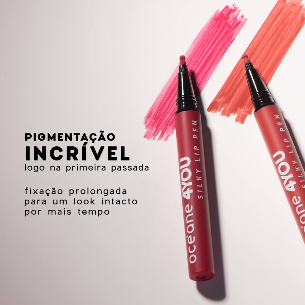 Caneta Batom Rosa - Silky Lip Pen Magenta 4you 0,6ml Magenta 3