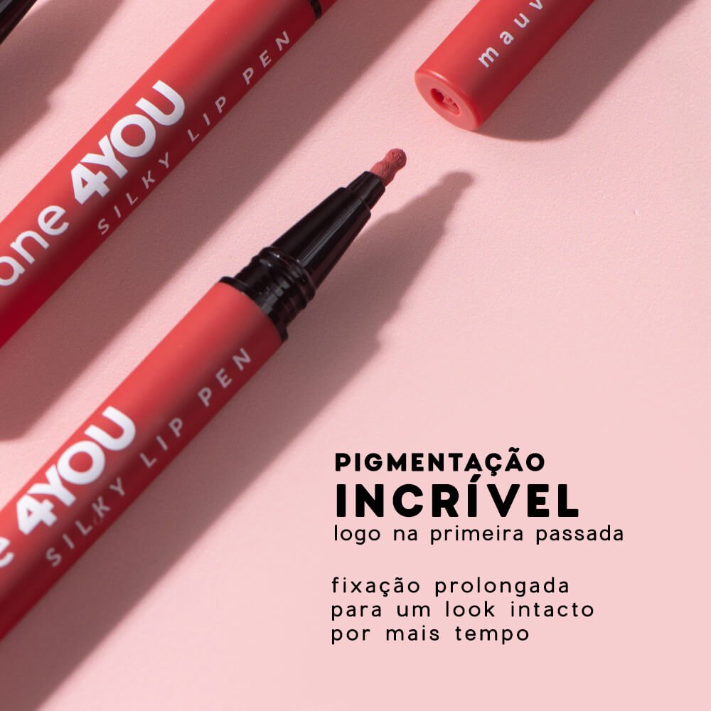 Caneta Batom Nude - Silky Lip Pen Mauve 4you 0,6ml Mauve 3