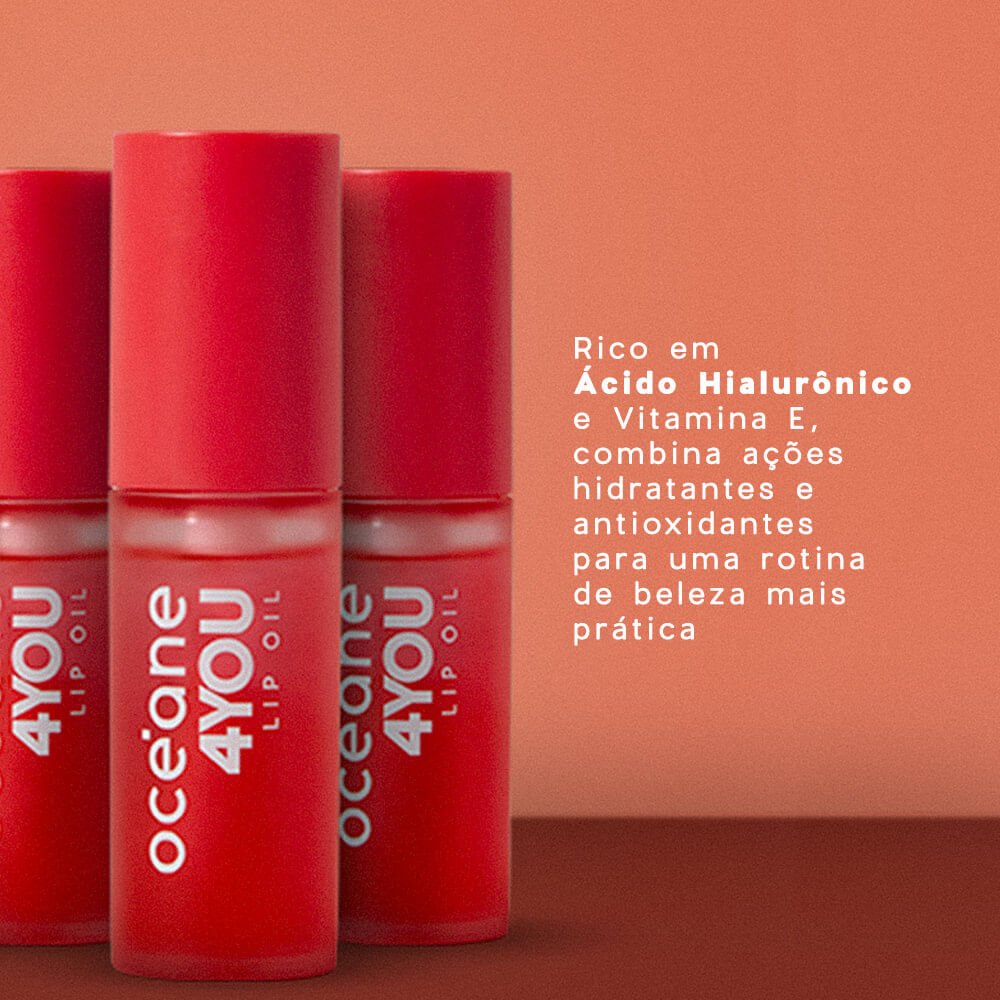 Lip Oil Rosa Punch Océane 4you 6g Rosa 3