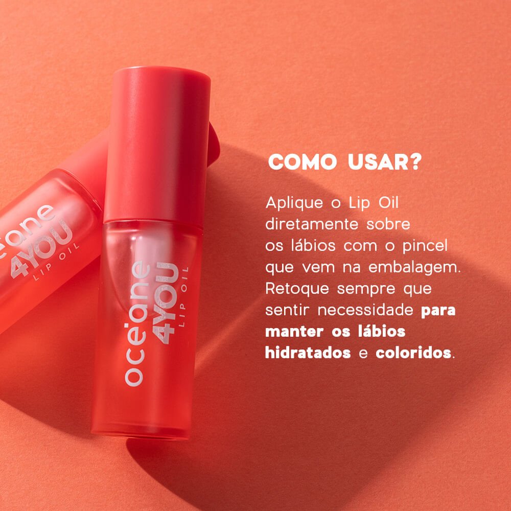 Lip Oil Rosa Punch Océane 4you 6g Rosa 6