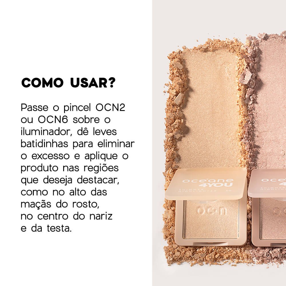 Iluminador Facial Rosado - Shimmer Highlighter Rose 4you 6g Rose 6