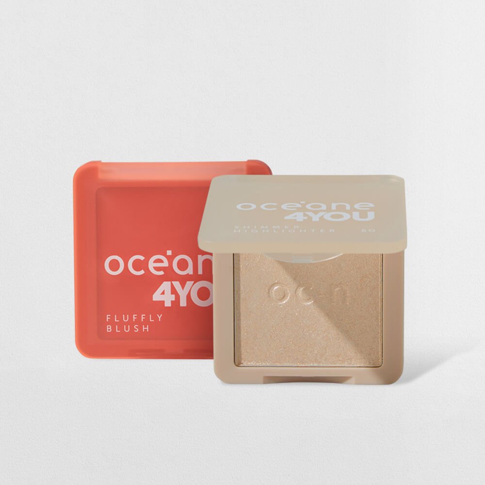 Kit Blush Cremoso Pêssego + Iluminador Facial Perolado 4you (2 Produtos)