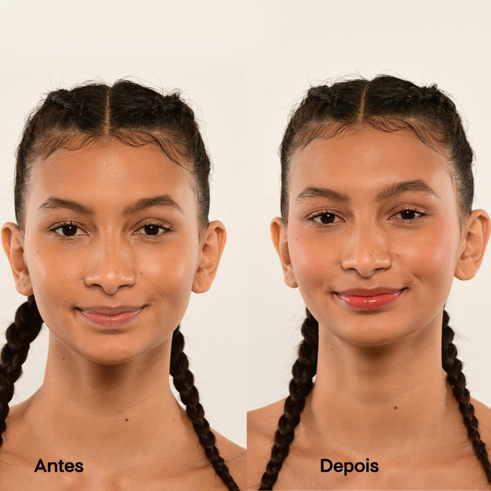 Kit Blush Cremoso Pêssego + Hidratante Labial Coral 4you (2 Produtos) ÚNICO 5