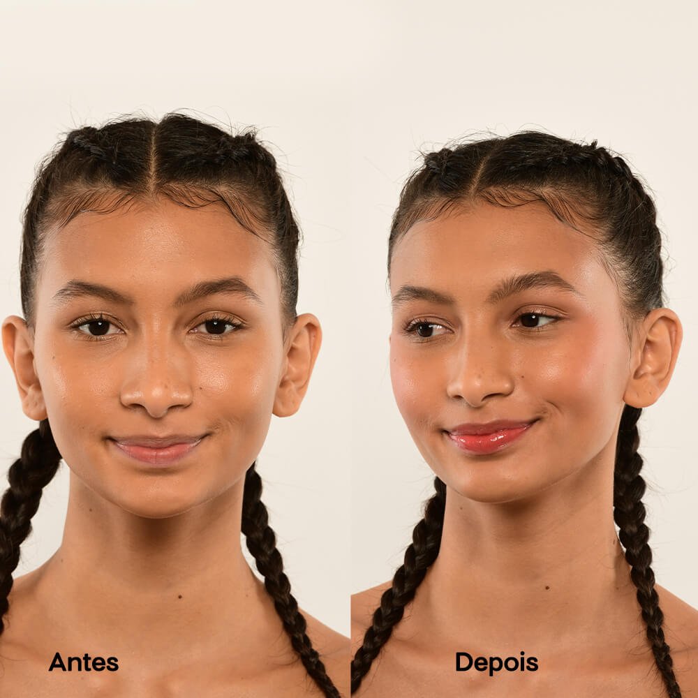 Kit Blush Cremoso Rosa + Hidratante Labial Cereja 4you (2 Produtos) ÚNICO 5