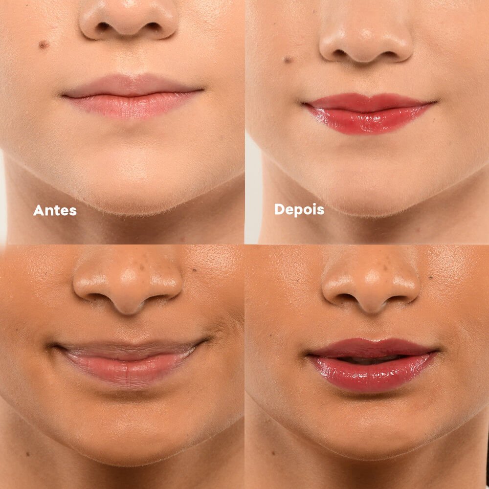 Kit Blush Cremoso Rosa + Hidratante Labial Cereja 4you (2 Produtos) ÚNICO 9