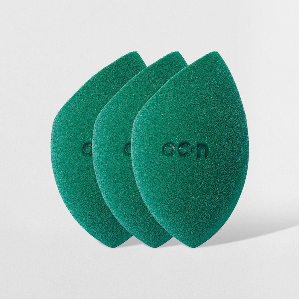 Kit Esponjas de Maquiagem - Flat Blend Verde Océane (3 Produtos)