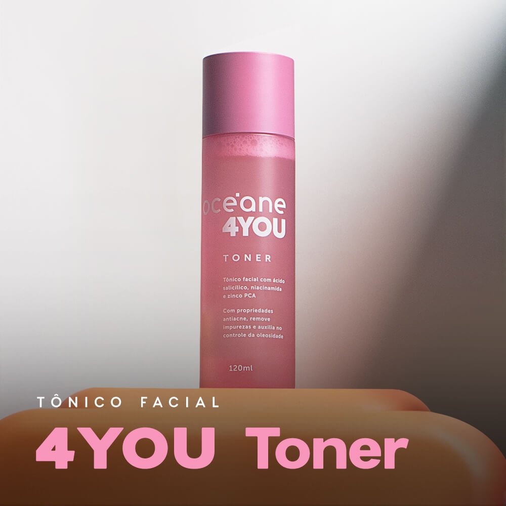 Kit Espuma Facial + Tônico Facial + Sérum + Hidratante Facial 4you (4 Produtos) ÚNICO 4