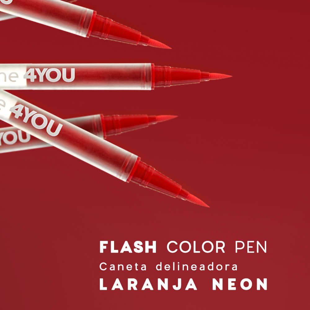 Kit Três Canetas Delineadora Flash Color Pen Neon 4you (3 Produtos) Multicores 2