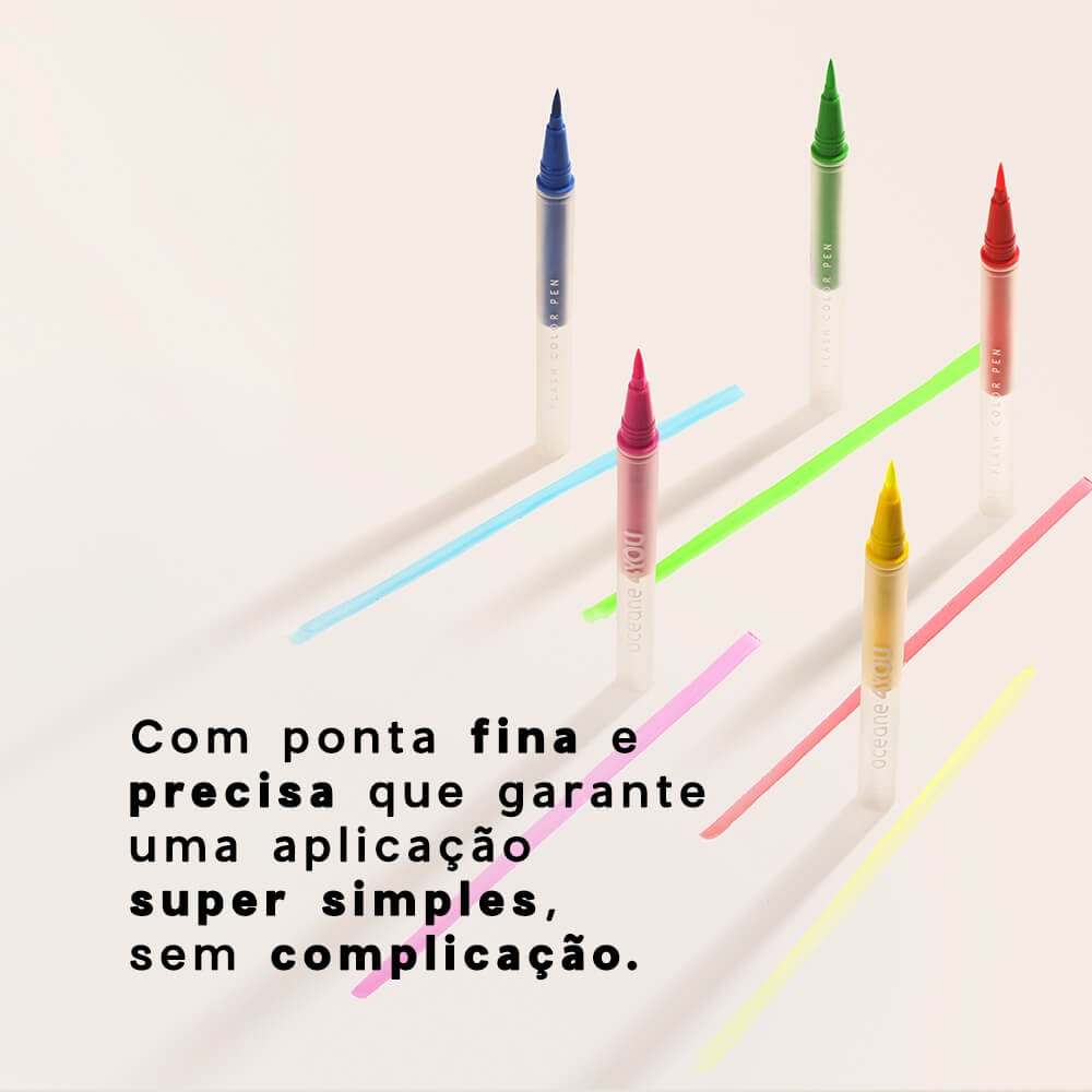 Kit Três Canetas Delineadora Flash Color Pen Neon 4you (3 Produtos) Multicores 7