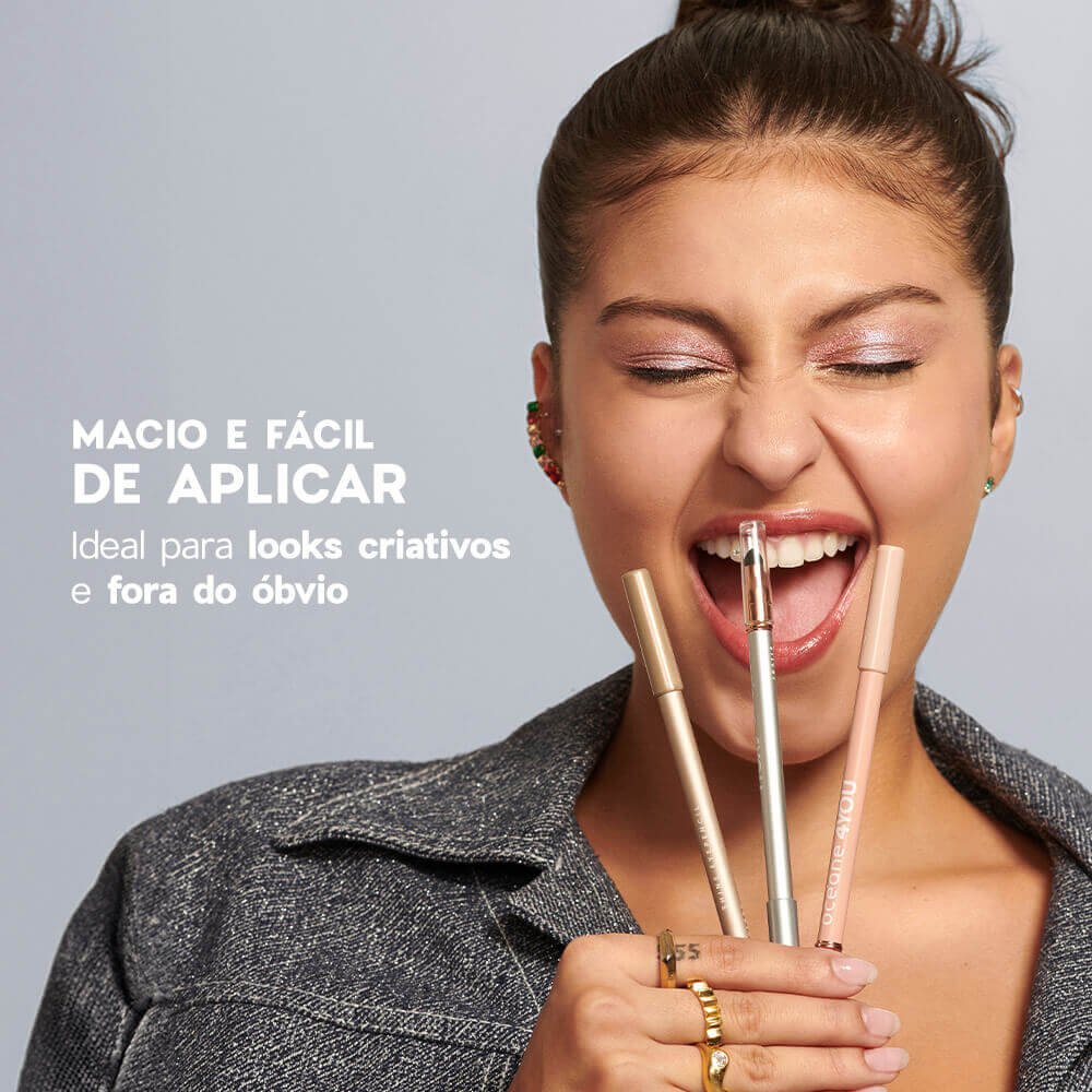 Kit 2 lápis para olhos e nécessaire neoprene laranja ÚNICO 6