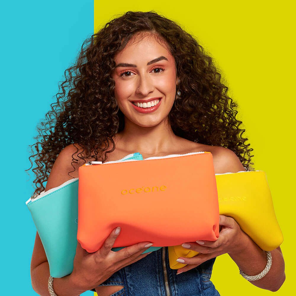 Kit 2 lápis para olhos e nécessaire neoprene laranja ÚNICO 7