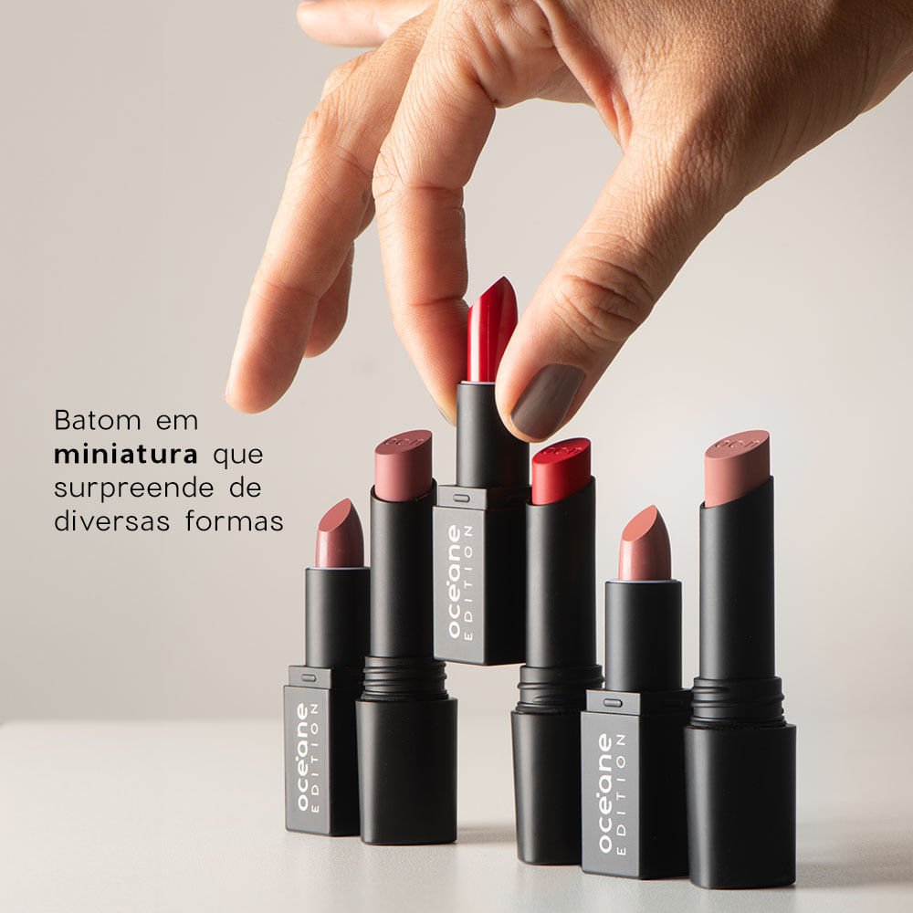 Mini Batom Rosa Semi-Matte - The Lipstick Nude Pink Océane Edition 2g Nude Pink 3