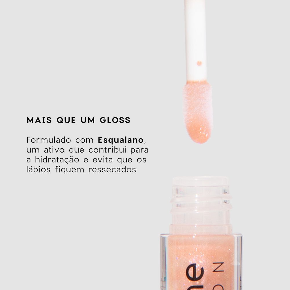 Mini Brilho Labial Transparente - Glossy Me Glazed Océane Edition 1g Bege 5