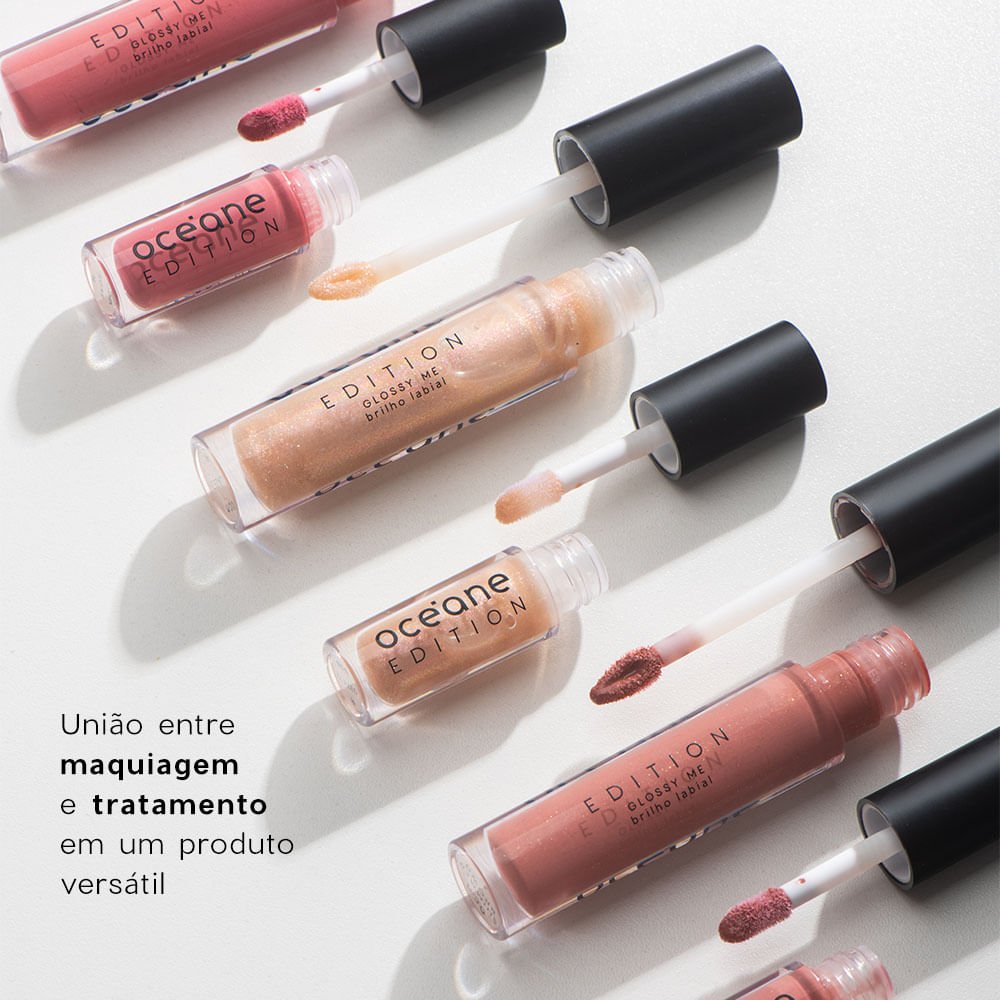 Mini Brilho Labial Nude - Glossy Me Shimmer Brown Océane Edition 1g Shimmer Brown 4