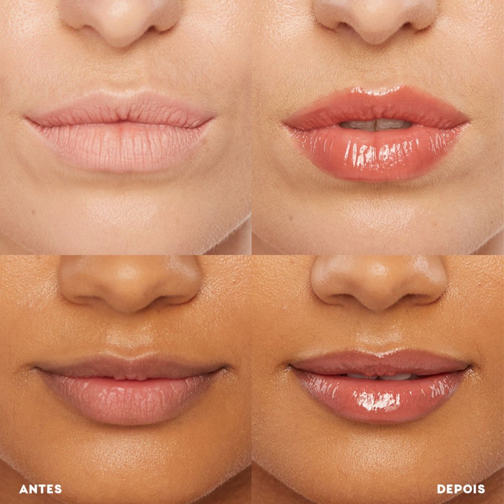 Kit Mini Batom Rosa + Mini Brilho Labial Nude Océane Edition (2 Produtos) Multicores 9