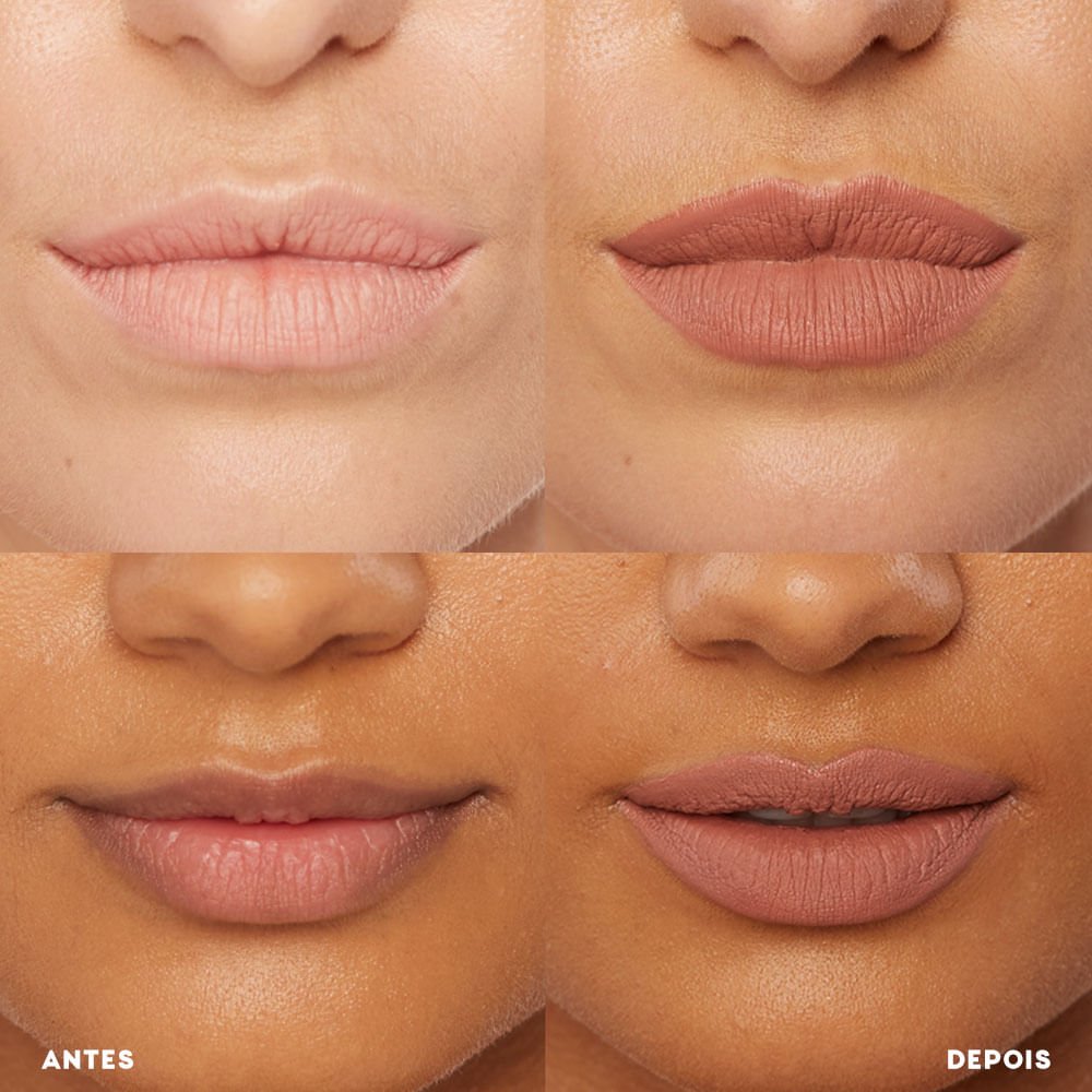 Kit Mini Batom Líquido Nude Matte + Mini Blush Cremoso Caramelo Océane Edtion (2 Produtos) ÚNICO 4