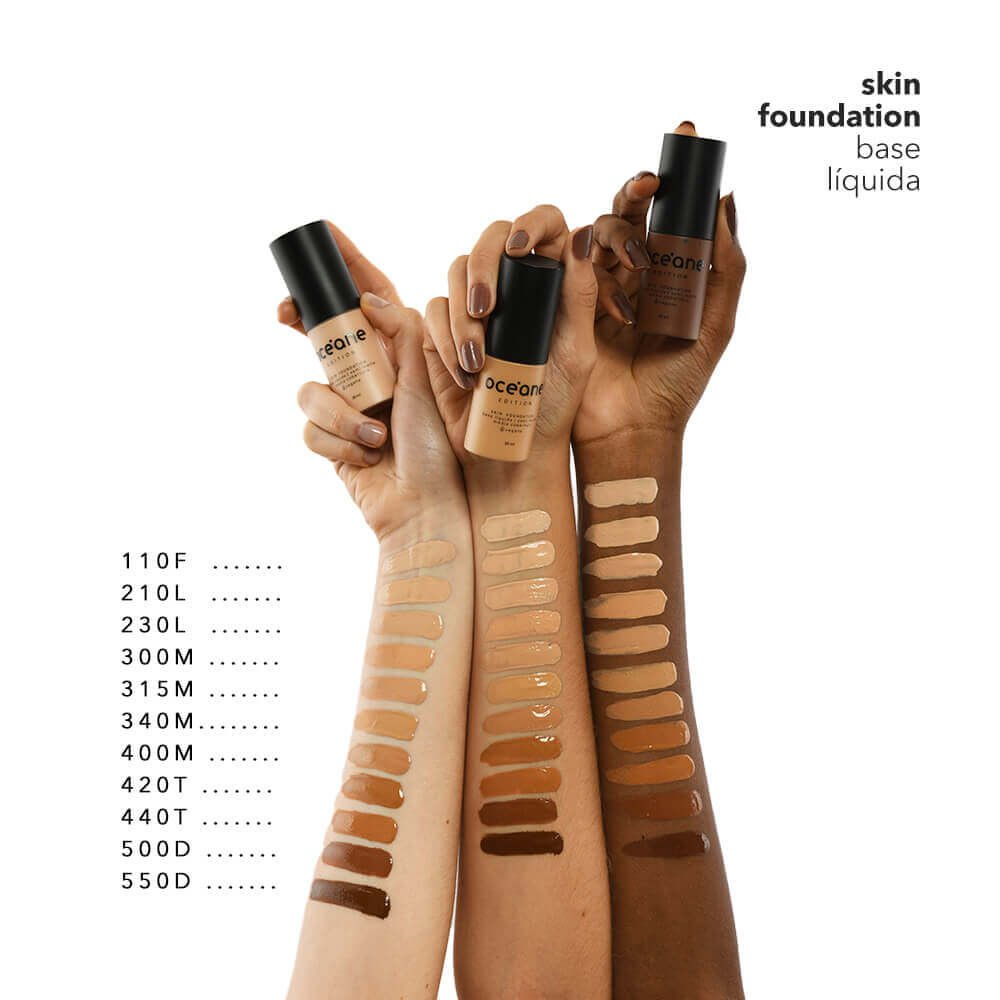 Base Líquida Média Semi-Matte - Skin Foundation 340m Océane Edition 35ml Marrom 3