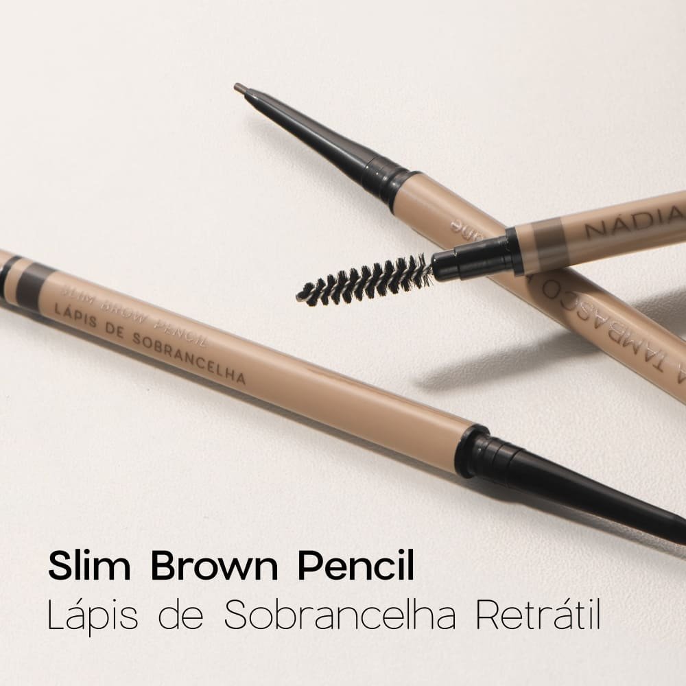 Lápis de Sobrancelhas Retrátil Claro Nádia Tambasco By Océane - Slim Brow Pencil Light Marrom 2