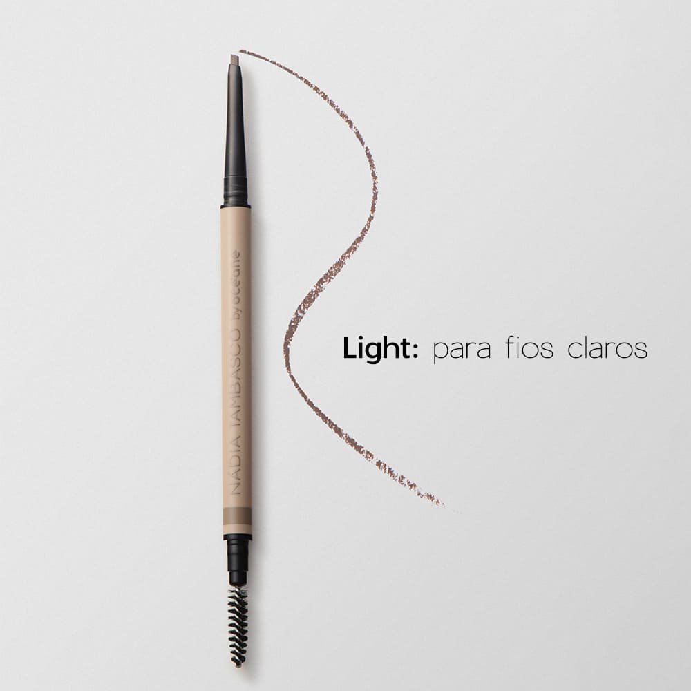 Lápis de Sobrancelhas Retrátil Claro Nádia Tambasco By Océane - Slim Brow Pencil Light Marrom 4