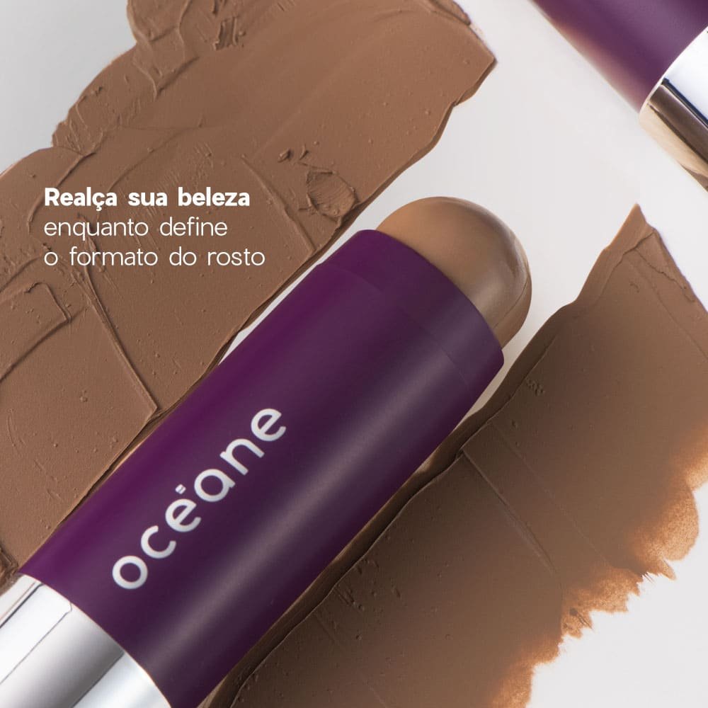 Contorno em Bastão Marrom Escuro - Contour Stick Coffee Océane Purple 6g Coffee 3
