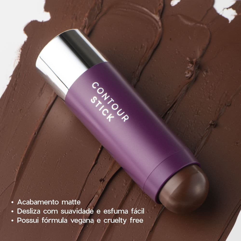 Contorno em Bastão Marrom Escuro - Contour Stick Coffee Océane Purple 6g Coffee 4