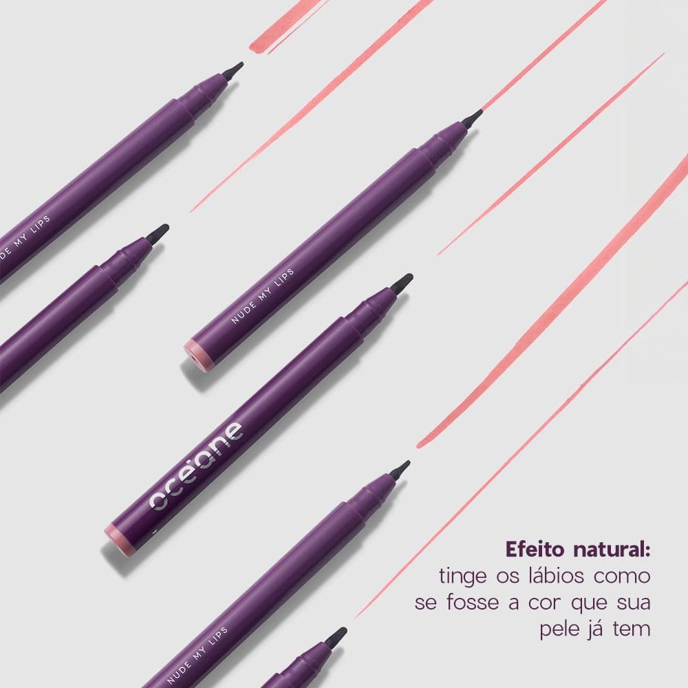 Caneta Batom Nude - Tinted Pen Nude My Lips Océane Purple 1,2ml Nude My Lips 4