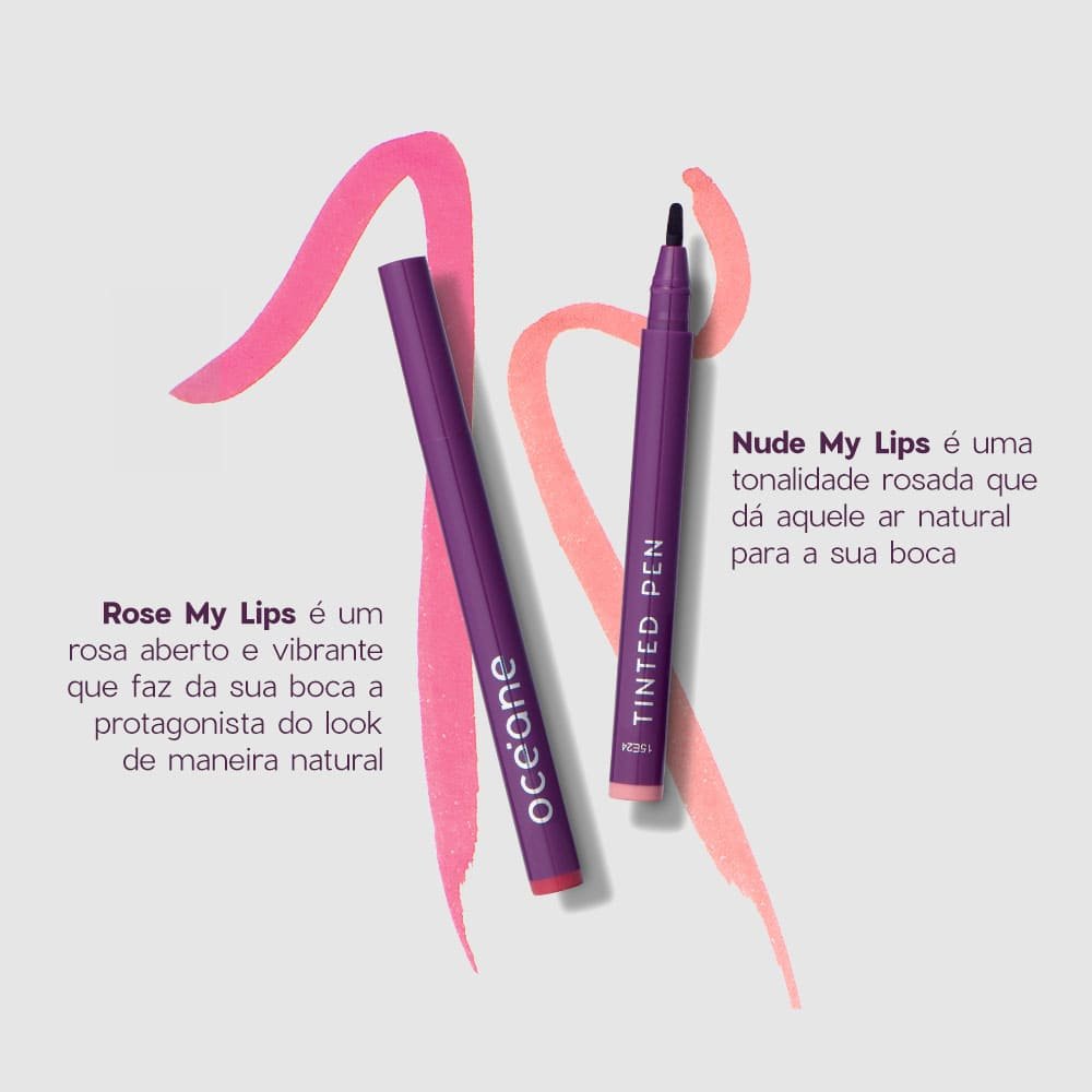 Caneta Batom Nude - Tinted Pen Nude My Lips Océane Purple 1,2ml Nude My Lips 6