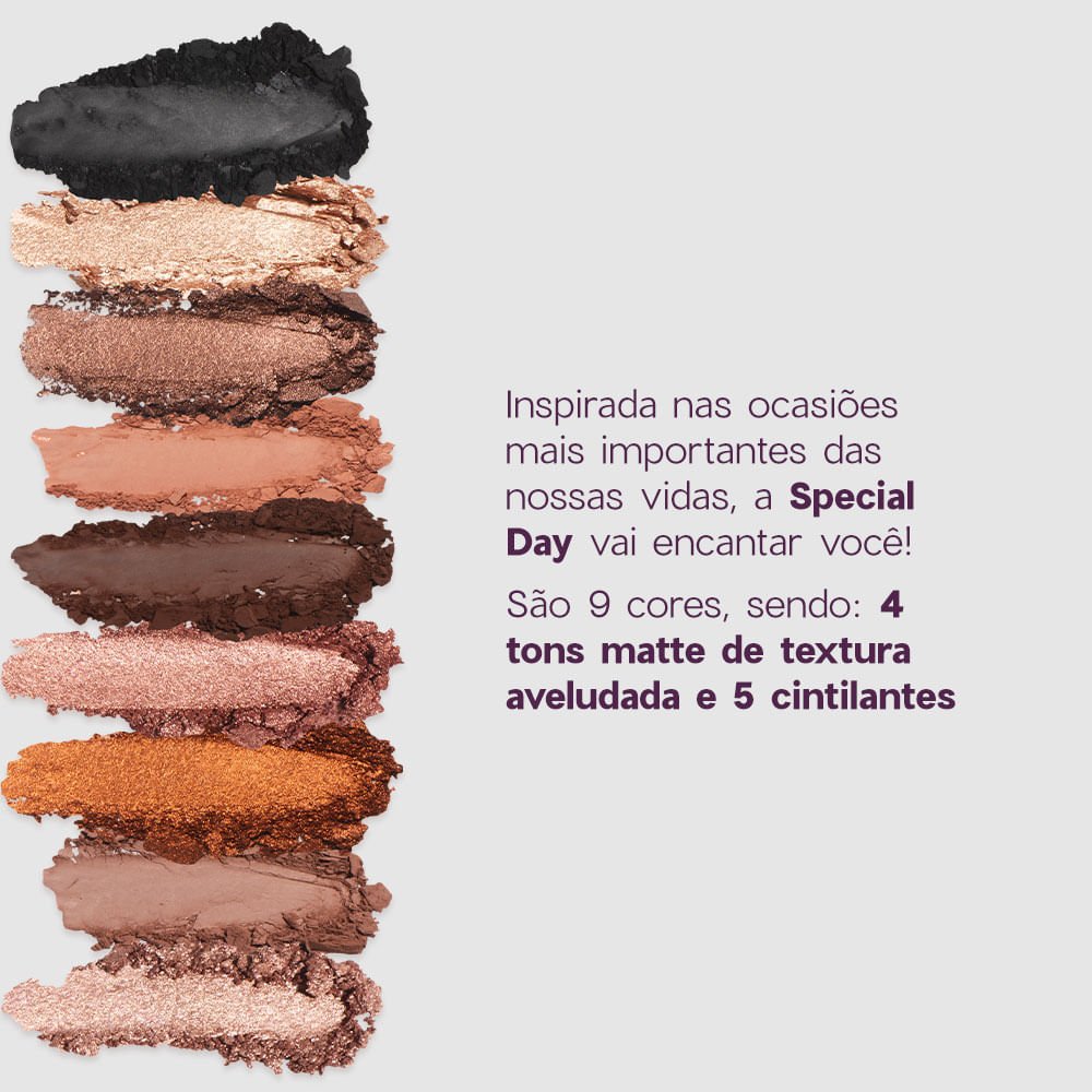 Kit Paleta Multifuncional + Paleta de Sombras Special Day Océane Purple (2 Produtos) Multicores 2