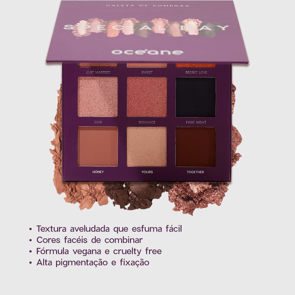 Kit Paleta Multifuncional + Paleta de Sombras Special Day Océane Purple (2 Produtos) Multicores 3