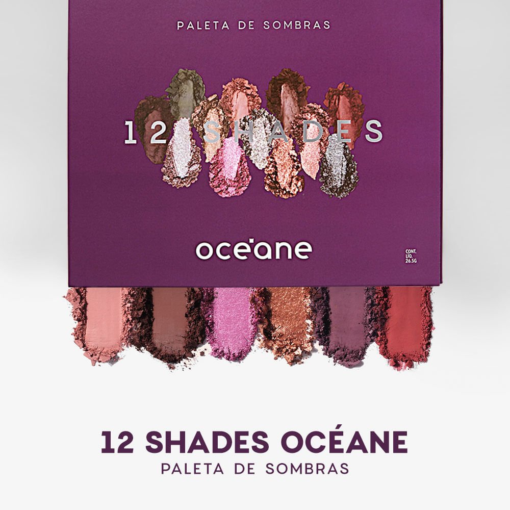 Kit Paleta de Sombras 9 Shades + Paleta de Sombras 12 Shades Océane Purple (2 Produtos) Multicores 3