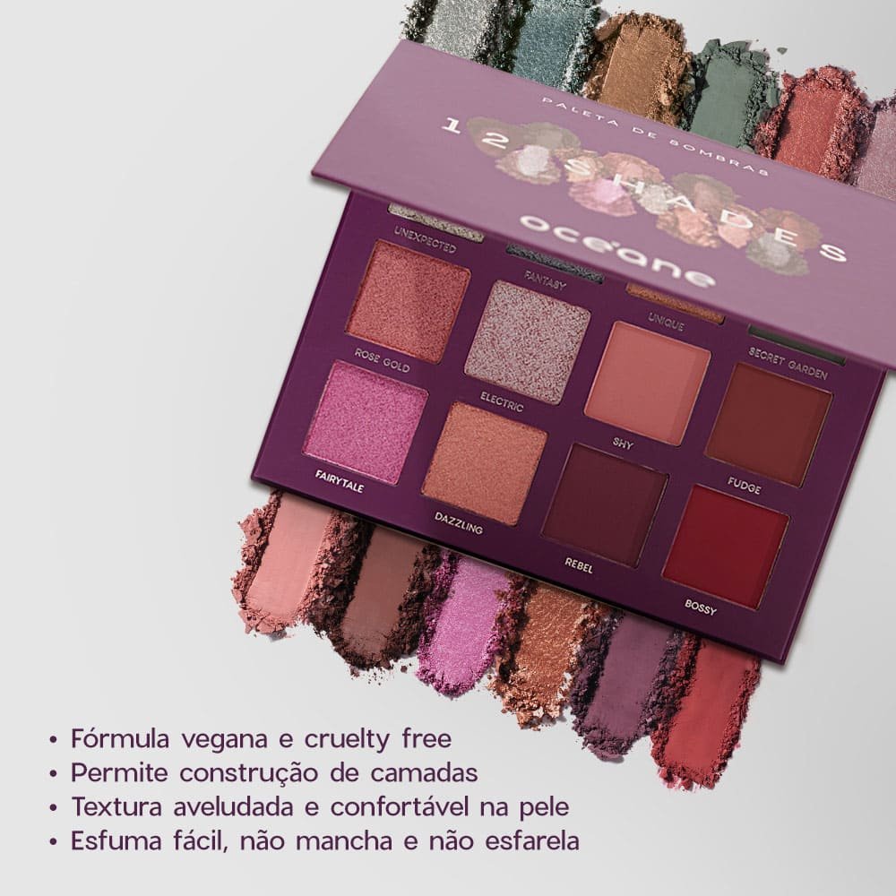 Paleta de Sombras - 12 Shades Océane Purple 26,5g 26,5g 4
