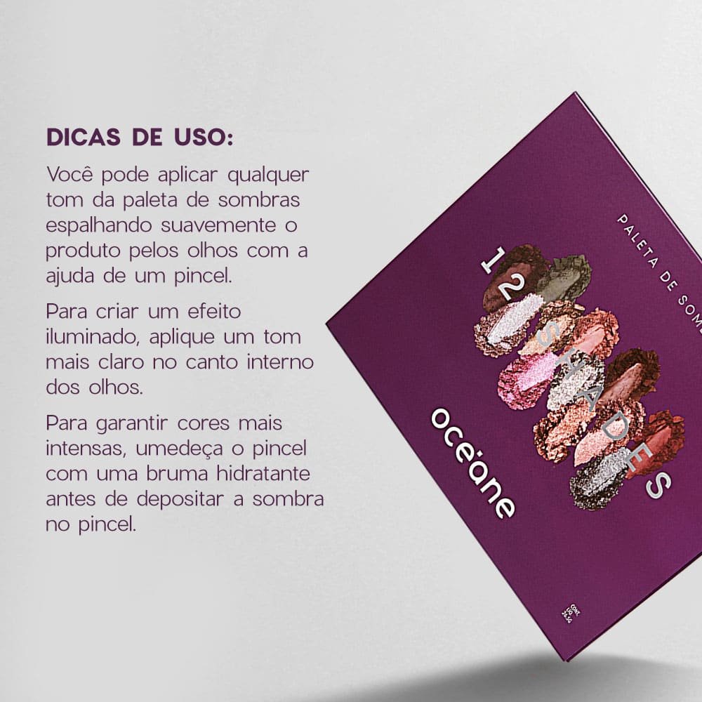 Paleta de Sombras - 12 Shades Océane Purple 26,5g 26,5g 7