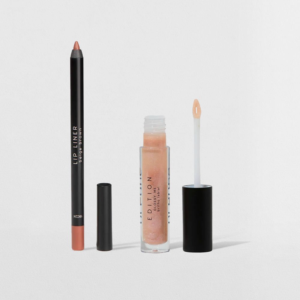 Kit Lápis de Contorno Labial Nude + Brilho Labial Transparente Océane Edition (2 Produtos) ÚNICO 7