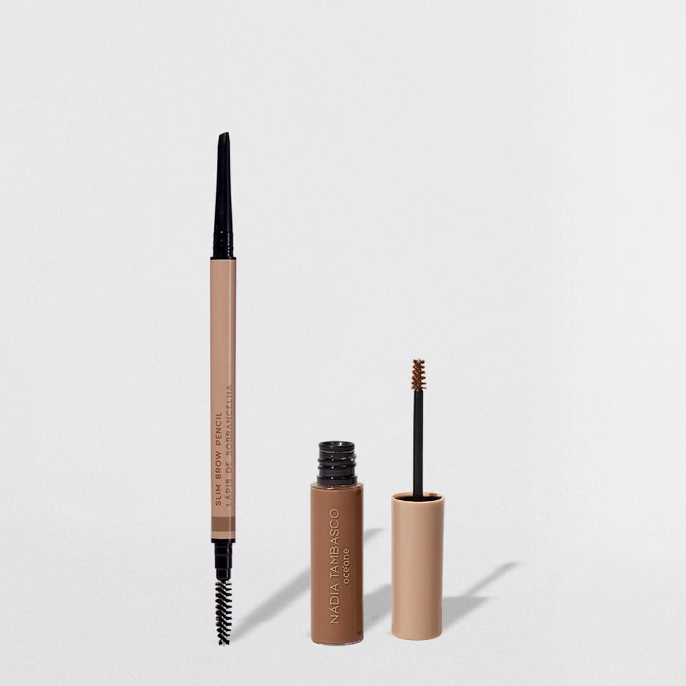 Kit Máscara de Sobrancelha Castanho Claro + Lápis de Sobrancelhas Retrátil Claro Nádia Tambasco By Océane (2 Produtos) ÚNICO 1
