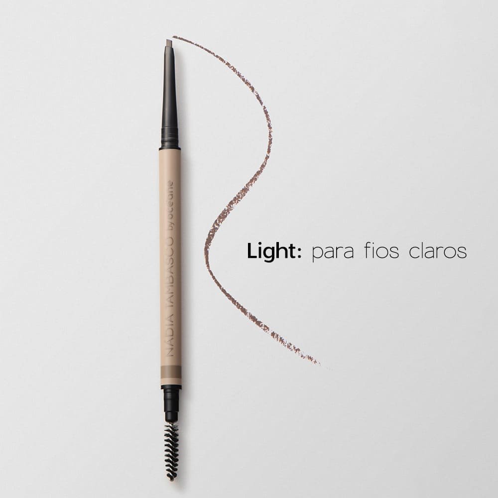 Kit Máscara de Sobrancelha Castanho Claro + Lápis de Sobrancelhas Retrátil Claro Nádia Tambasco By Océane (2 Produtos) ÚNICO 7