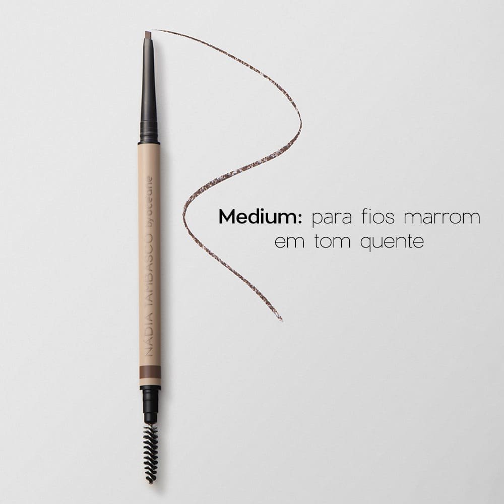 Kit Máscara de Sobrancelha Castanho + Lápis de Sobrancelhas Retrátil Médio Nádia Tambasco By Océane (2 Produtos) ÚNICO 7
