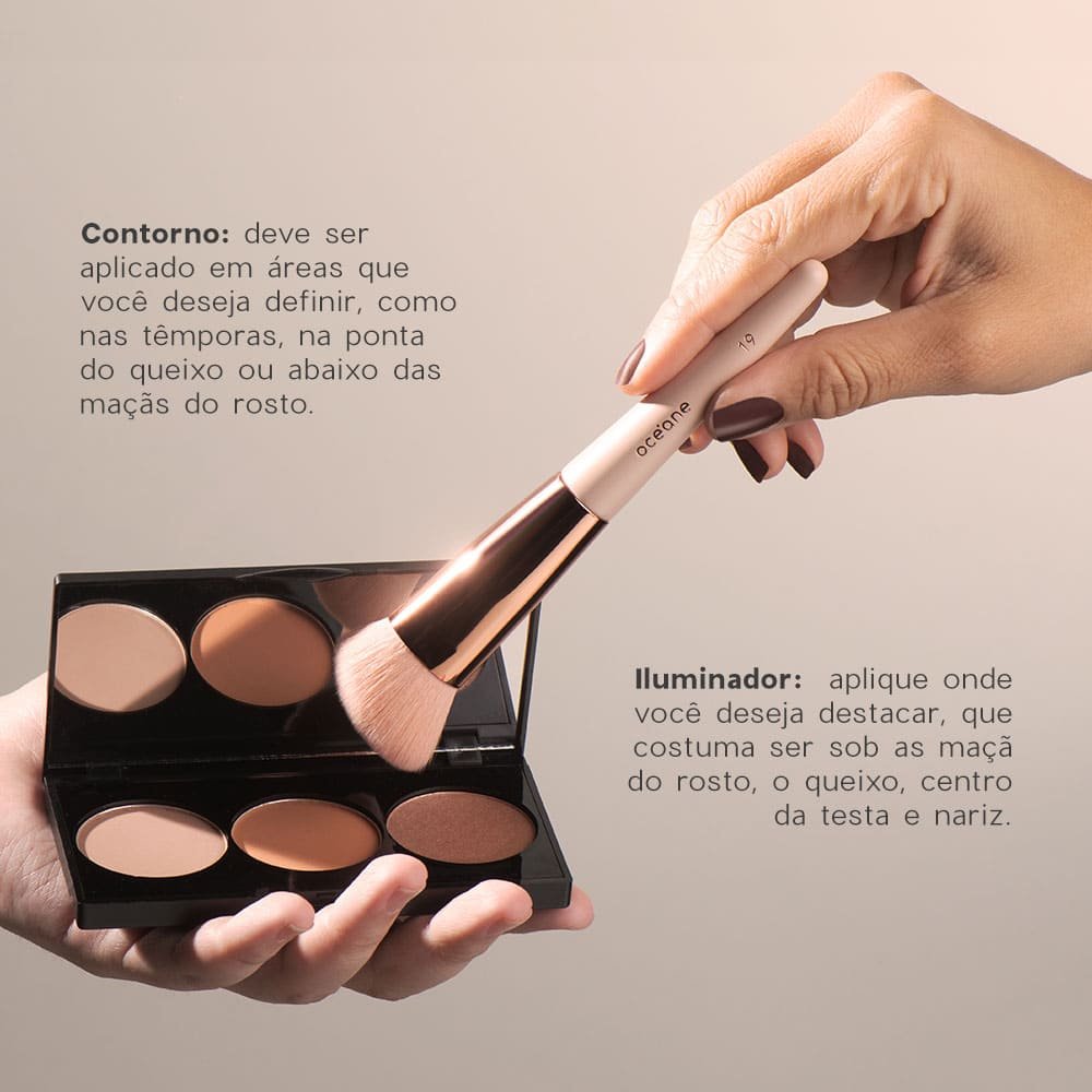 Pincel de Maquiagem para Contorno - Angled Contour Brush Ocn19 ÚNICO 7