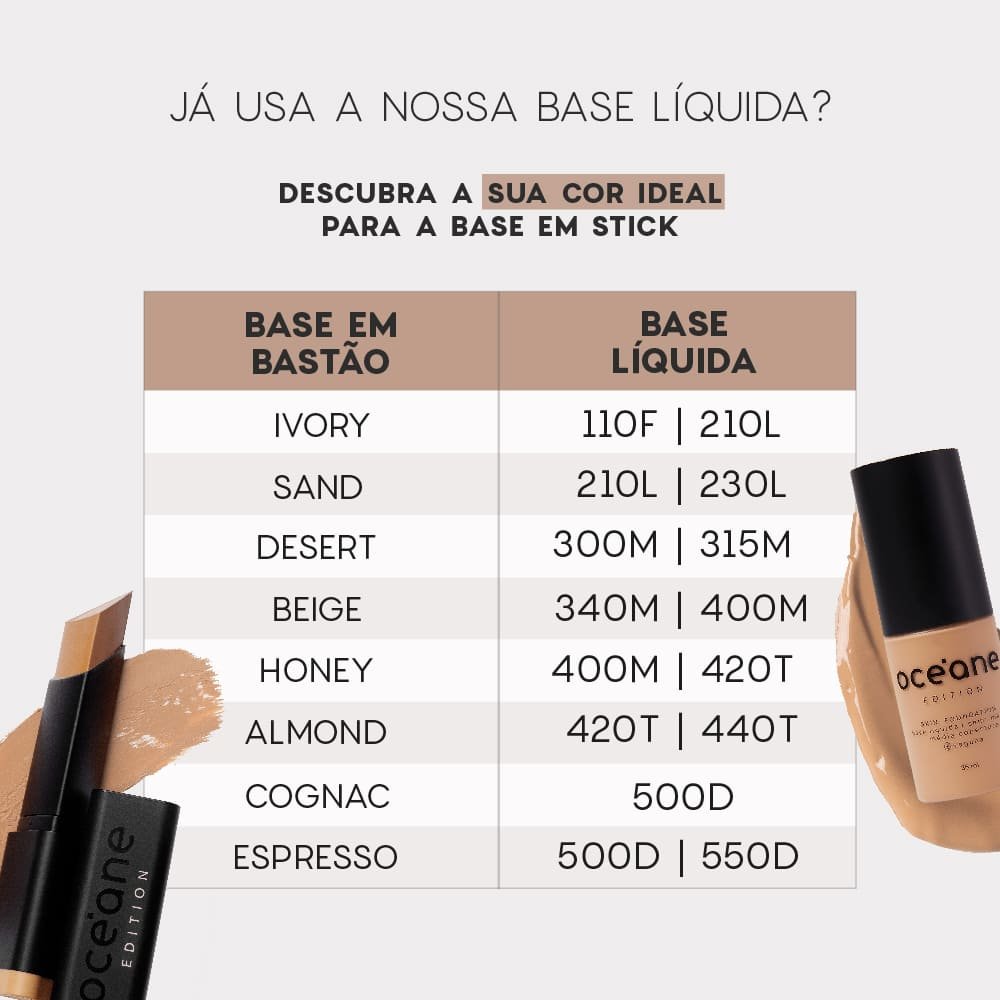 Base em Bastão Escura Semi-Matte - Foundation Stick Espresso Océane Edition 8g Escura 8