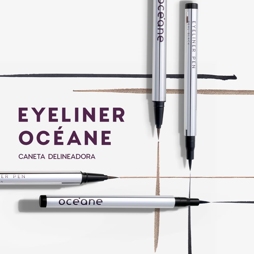 Caneta Delineadora de Olhos Marrom - Eyeliner Real Brown Océane Purple 1,8g Brown 2