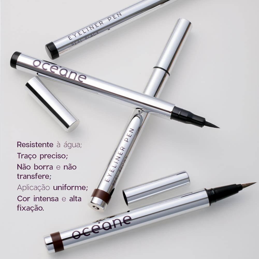 Caneta Delineadora de Olhos Marrom - Eyeliner Real Brown Océane Purple 1,8g Brown 3